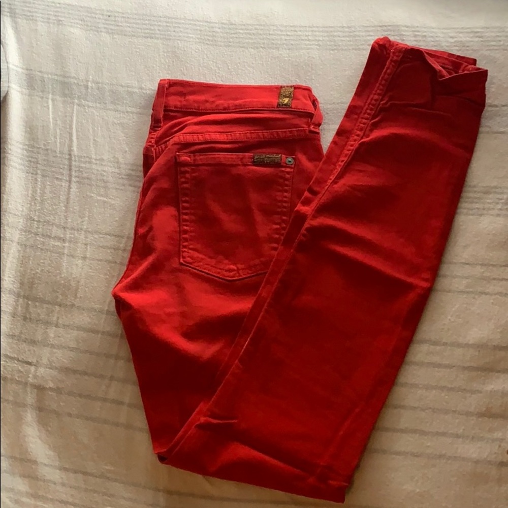 Red jeans